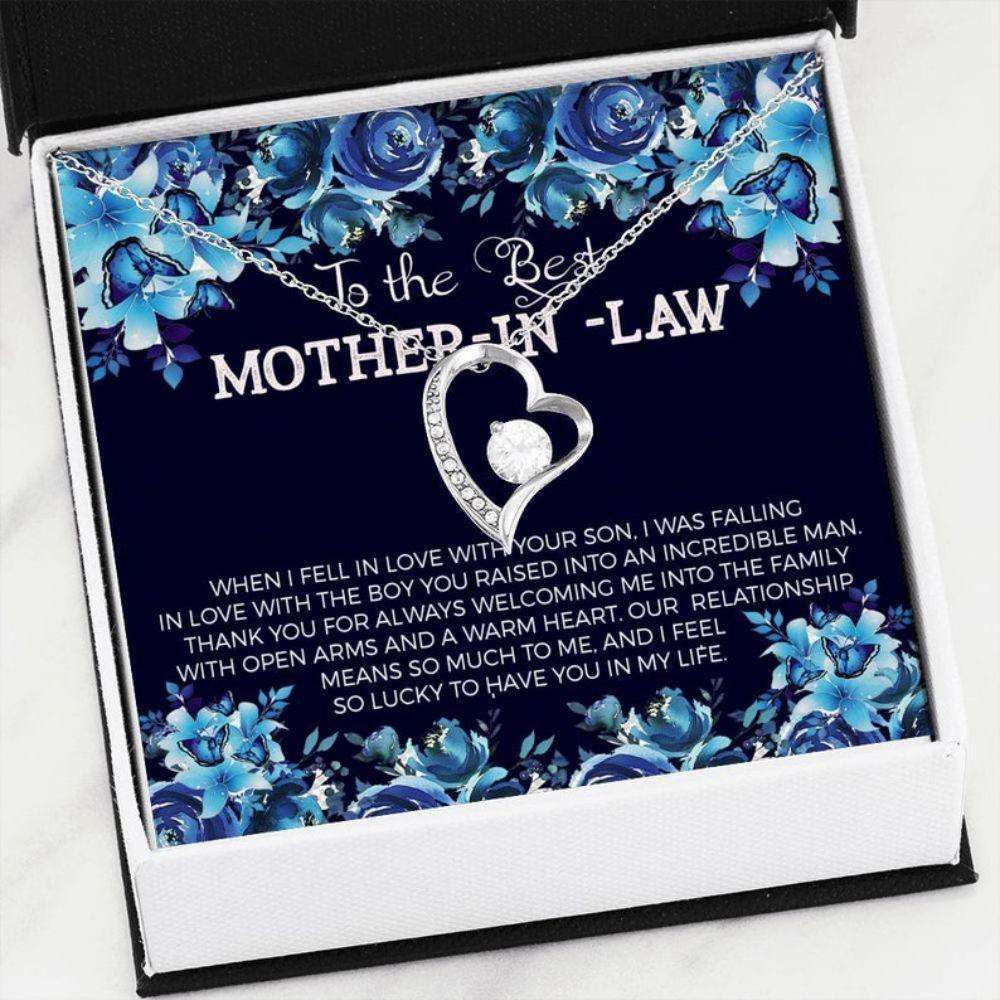 Mother-In-Law Necklace, Husbands Mother Gift “ Best Mom-In-Law Gift “ Future Mom-In-Law Necklace Gifts for Mother (Mom) Rakva