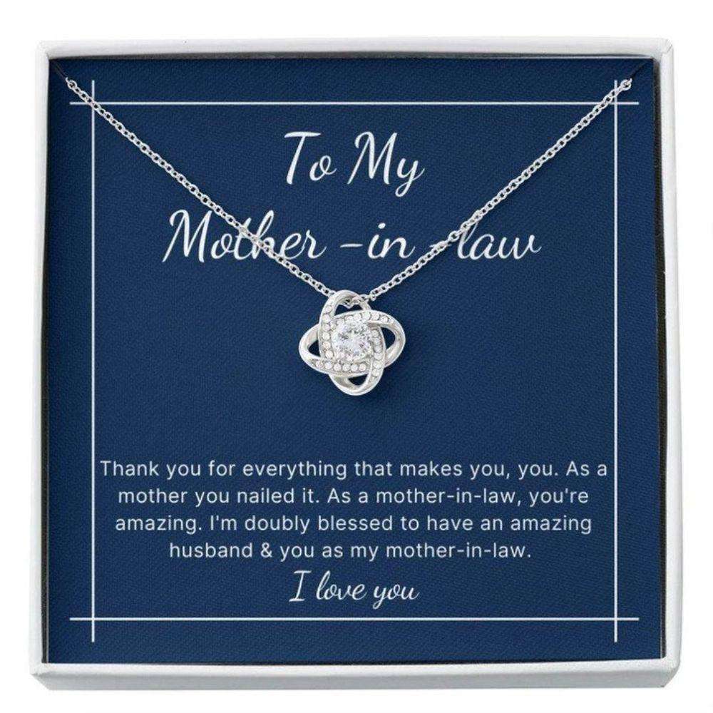 Mother-In-Law Necklace, Love Knot To My Mother In Law Necklace From Daughter, Gift To Mother-In-Law For Christmas Birthday Mother’S Day Gifts For Daughter Rakva