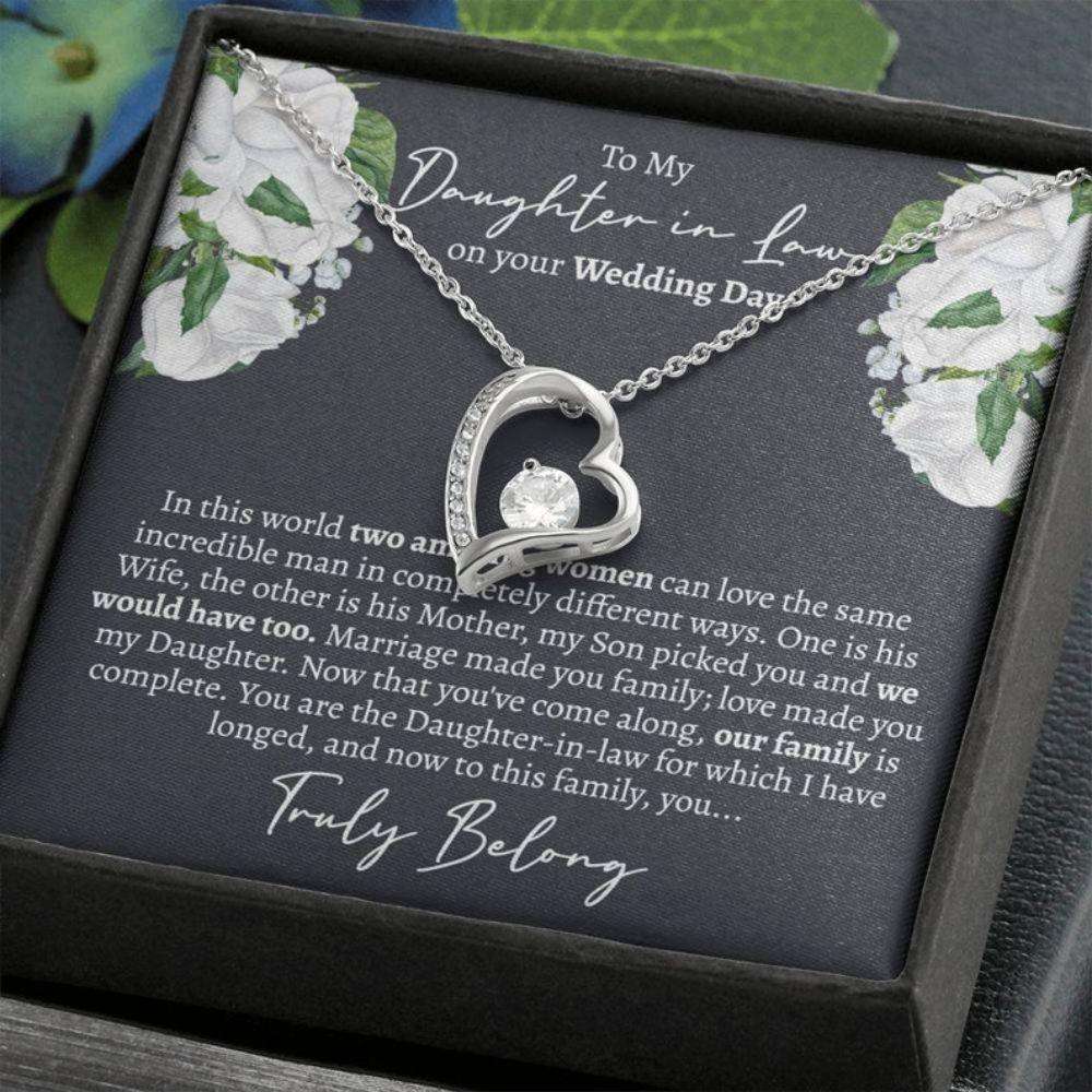 Mother-In-Law Necklace, Meaningful Bride Gift From Mother Of Groom, Gift For Daughter In Law On Wedding Day, Daughter In Law Gifts For Daughter Rakva