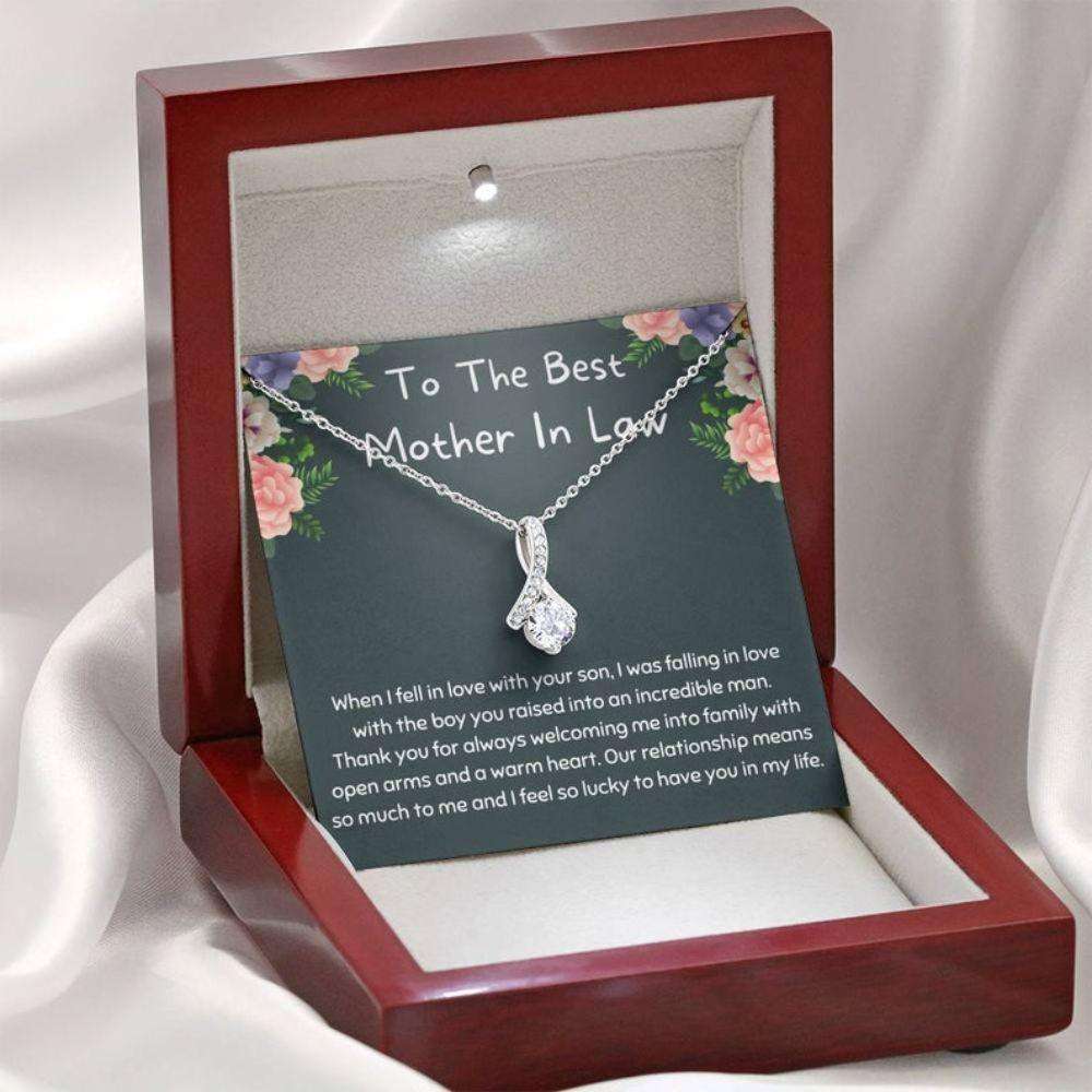 Mother-In-Law Necklace, Mother-In-Law Gift: Mother-In-Law Birthday Necklace, Thoughtful Mother In Law Gift Gifts for Mother (Mom) Rakva