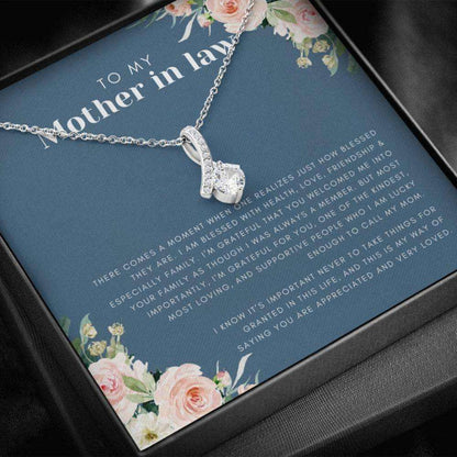 Mother-In-Law Necklace, Mother In Law Gift: Mother Of Groom Gift, Mothers Day Necklace Gifts, Wedding Gift, Sentimental Beauty Necklace Gifts for Mother (Mom) Rakva