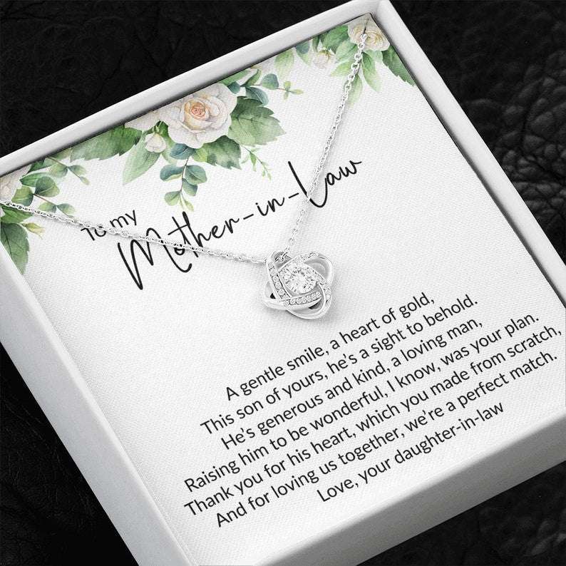 Mother-In-Law Necklace, Mother In Law Gift, Necklace Gift To My Mother-In-Law On Wedding Day, Christmas Mother’S Day Necklace Gifts for Mother In Law Rakva