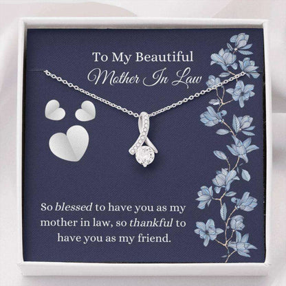 Mother-In-Law Necklace, Mother In Law Gift “ Sentimental Quotes “ Love For Husband’S Mom “ Best Mother In Law Necklace Gifts for Mother (Mom) Rakva