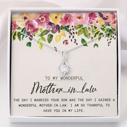 Mother-In-Law Necklace, Mother In Law Gifts “ Alluring Beauty Necklace With Gift Box For Birthday Christmas Gifts for Mother (Mom) Rakva