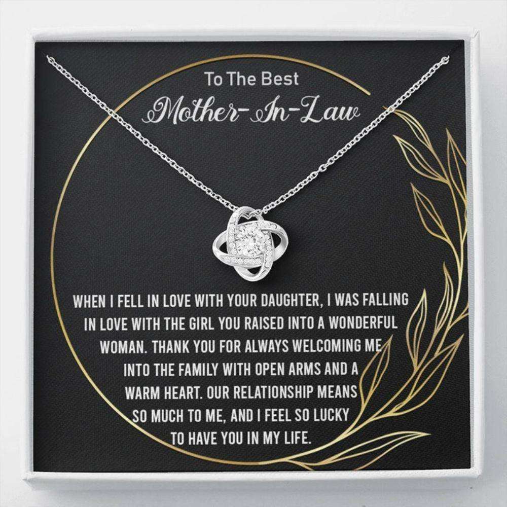 Mother-In-Law Necklace, Mother In Law Gifts From Son In Law, Mother In Law Birthday Mother’S Day Necklace Gifts From Son In Law Gifts for Mother (Mom) Rakva