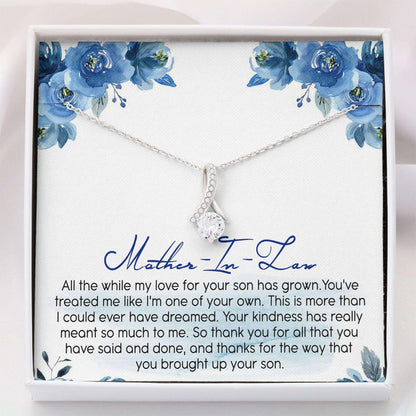 Mother-In-Law Necklace, Mother-In-Law Message Necklace “ Jewelry Gift For Mother Beauty Necklace Gifts for Mother (Mom) Rakva