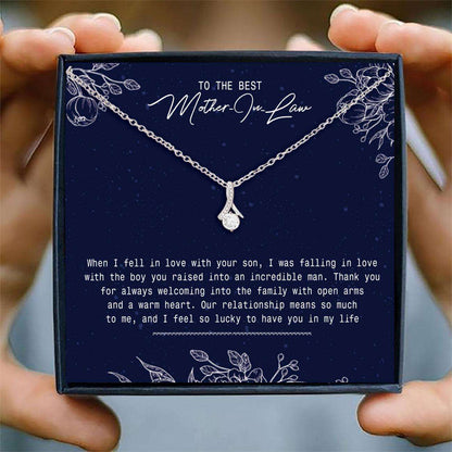 Mother-In-Law Necklace, Mother-In-Law Necklace Card “ Alluring Beauty Necklace “ Jewelry For Parents Gifts V1 Gifts for Mother (Mom) Rakva