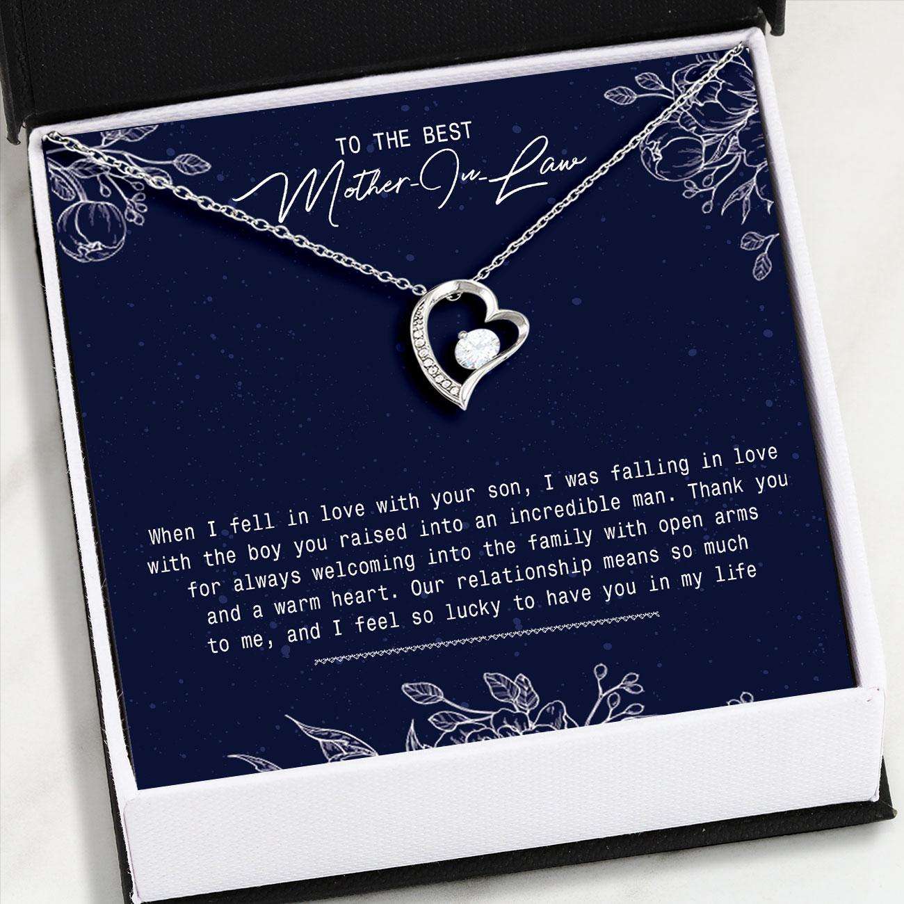 Mother-In-Law Necklace, Mother-In-Law Necklace Card “ Alluring Beauty Necklace “ Jewelry For Parents Gifts V2 Gifts for Mother (Mom) Rakva