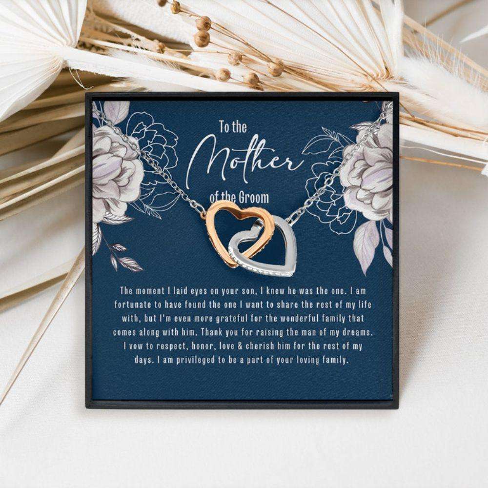 Mother-In-Law Necklace, Mother Of Groom From Daughter In Law: Mother Of The Groom Necklace Gift From Bride, Hearts Necklace Gifts For Daughter Rakva