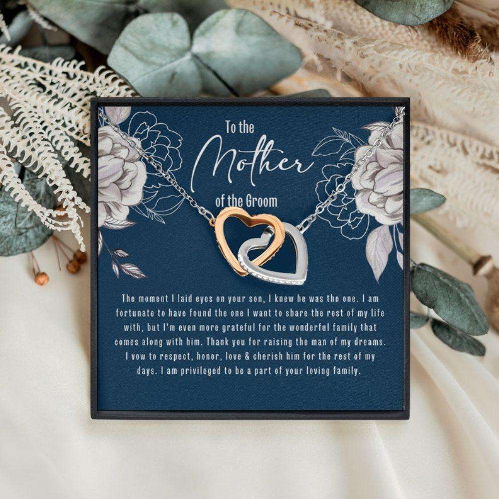 Mother-In-Law Necklace, Mother Of Groom From Daughter In Law: Mother Of The Groom Necklace Gift From Bride, Hearts Necklace Gifts For Daughter Rakva