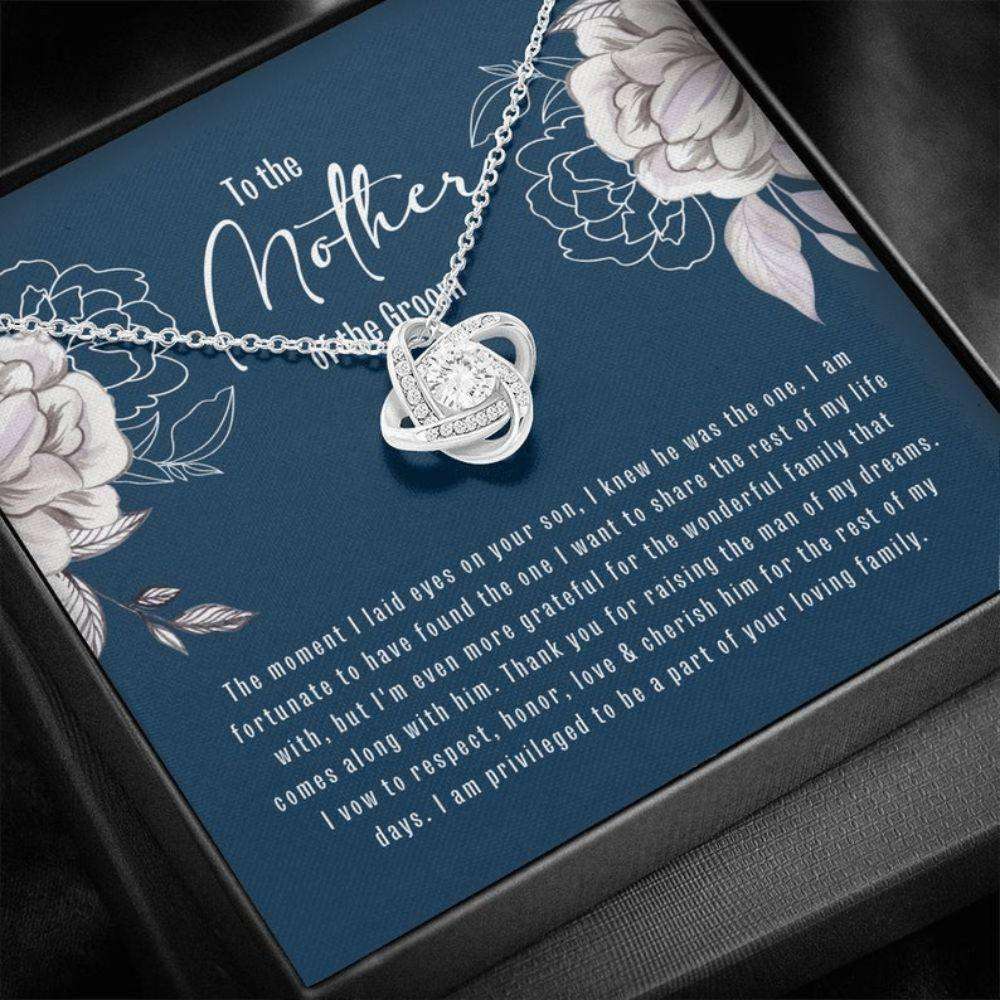 Mother-In-Law Necklace, Mother Of Groom From Daughter In Law: Mother Of The Groom Necklace Gift From Bride, Love Knot Necklace Gifts For Daughter Rakva