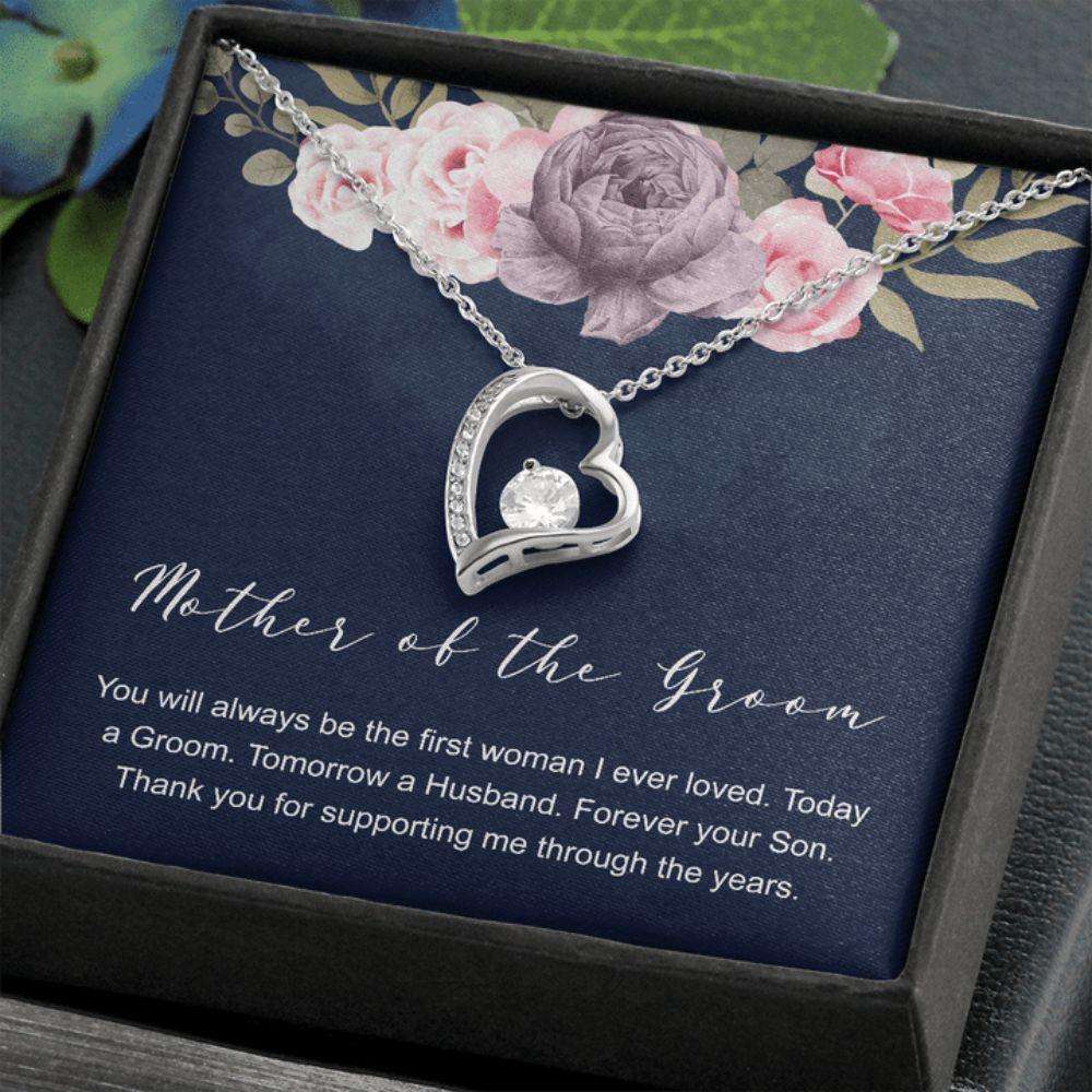 Mother-In-Law Necklace, Mother Of The Groom Gift Necklace: Wedding Gift, Bridal Party, Rehearsal Dinner, Man Of My Dreams, Parent Of Groom Gifts for Mother In Law Rakva