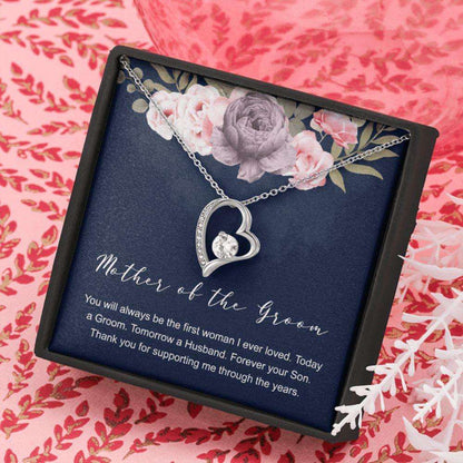 Mother-In-Law Necklace, Mother Of The Groom Gift Necklace: Wedding Gift, Bridal Party, Rehearsal Dinner, Man Of My Dreams, Parent Of Groom Gifts for Mother In Law Rakva