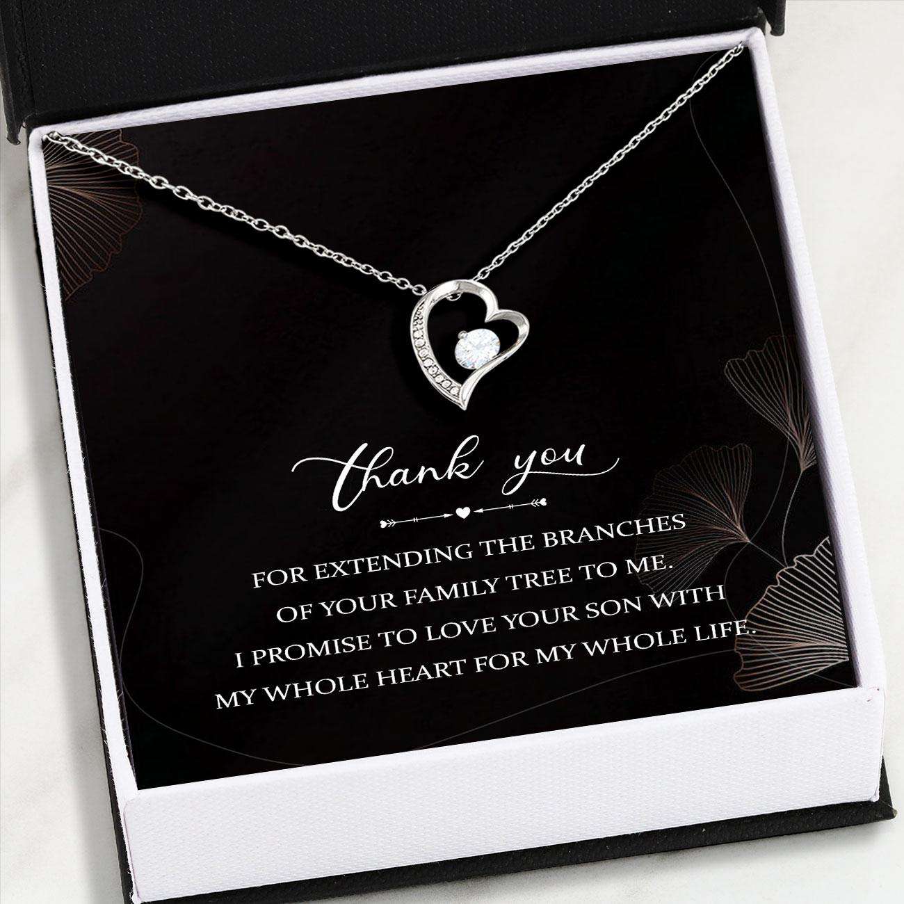 Mother-In-Law Necklace, Mother Of The Groom Necklace “ Forever Love Necklace “ Mother Of The Groom Gift From Bride V1 Gifts for Mother (Mom) Rakva