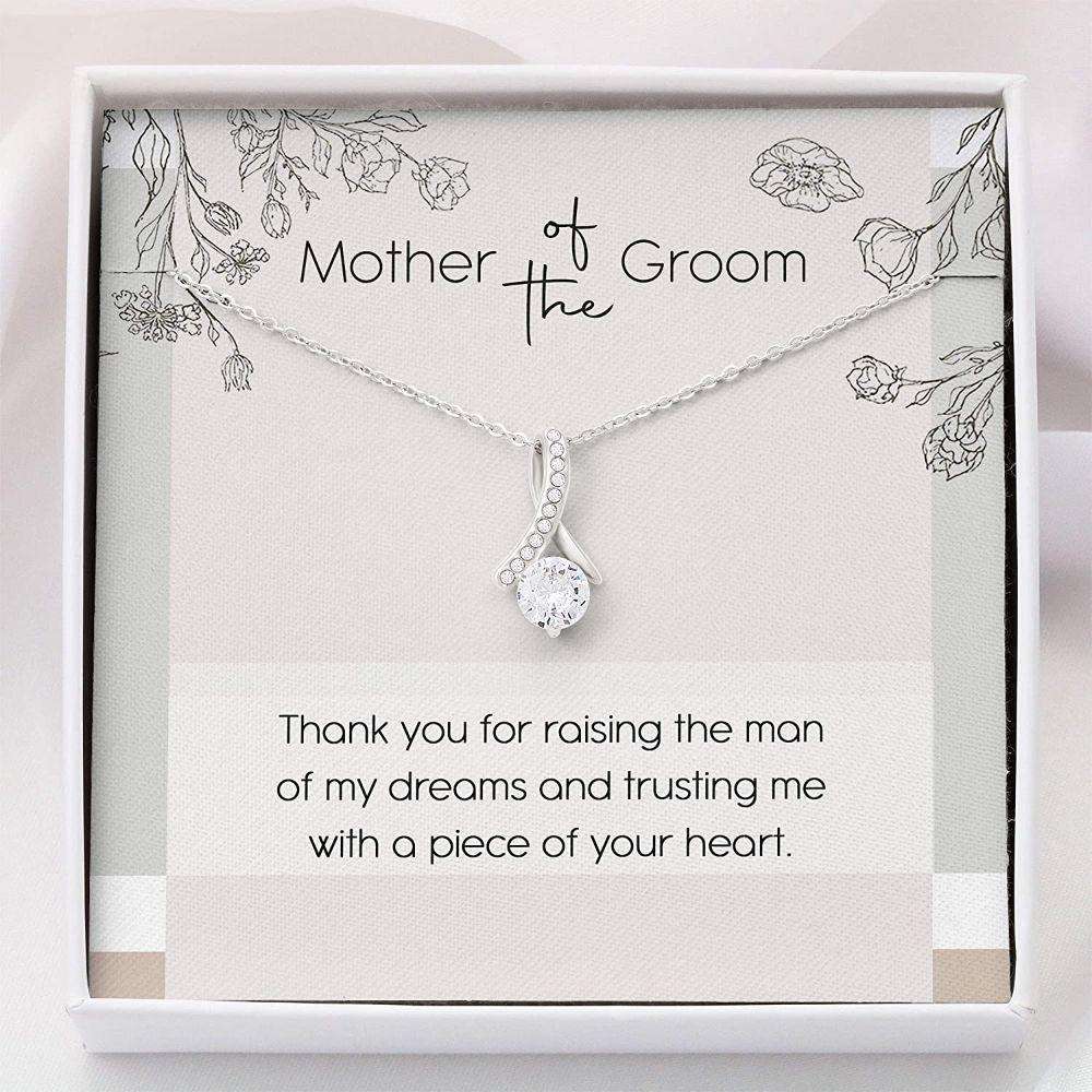 Mother-In-Law Necklace, Mother Of The Groom “ Thank You Mom Necklace “ Necklace With Gift Box Gifts for Mother (Mom) Rakva