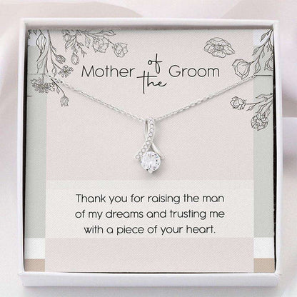 Mother-In-Law Necklace, Mother Of The Groom “ Thank You Mom Necklace “ Necklace With Gift Box Gifts for Mother (Mom) Rakva