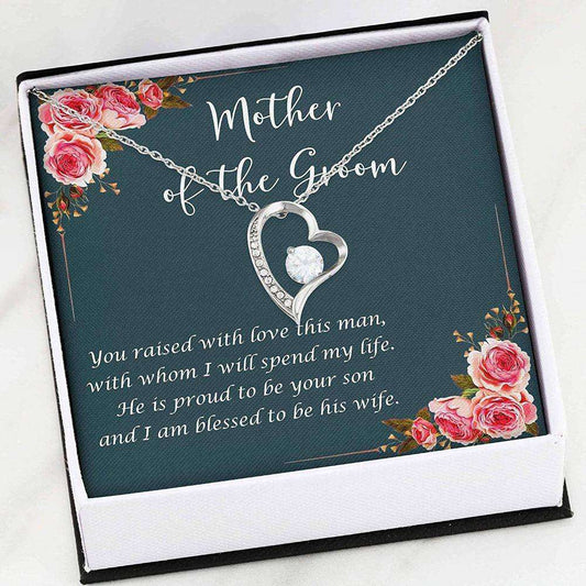 Mother-In-Law Necklace, Mother Of The Groom Wedding Gift Necklace “ Forever Love Gifts for Mother (Mom) Rakva