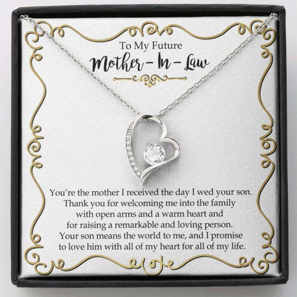 Mother-In-Law Necklace, Mothers Day Necklace Forever Love Necklace “ Mother Of The Groom Gift Gifts for Mother In Law Rakva