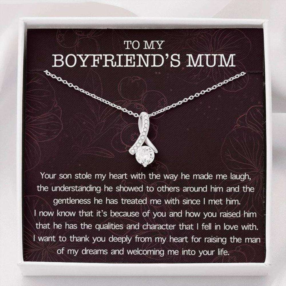 Mother-In-Law Necklace, Mothers Day Necklace Gift For Boyfriend’S Mom, Boyfriend’S Mom Gift, To My Boyfriends Mom Necklace Gifts for Mother In Law Rakva