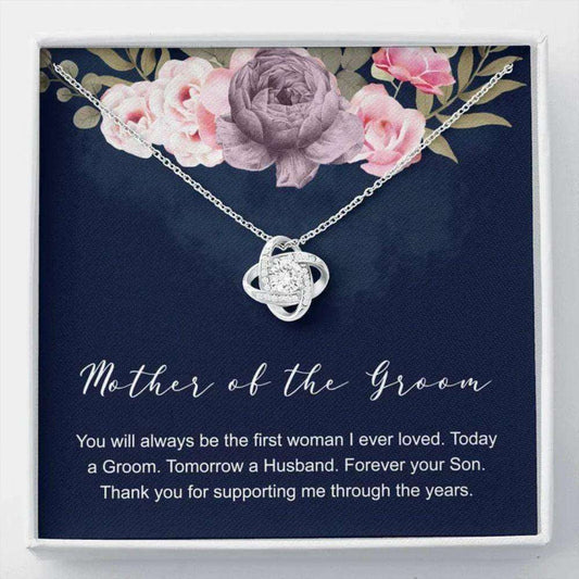 Mother-In-Law Necklace, Mothers Day Necklace Mother Of The Groom Wedding Love Knot Necklace Gift Gifts for Mother In Law Rakva