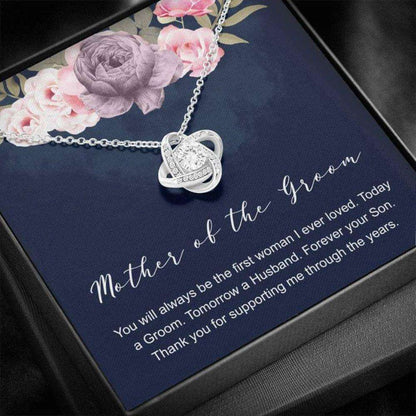 Mother-In-Law Necklace, Mothers Day Necklace Mother Of The Groom Wedding Love Knot Necklace Gift Gifts for Mother In Law Rakva