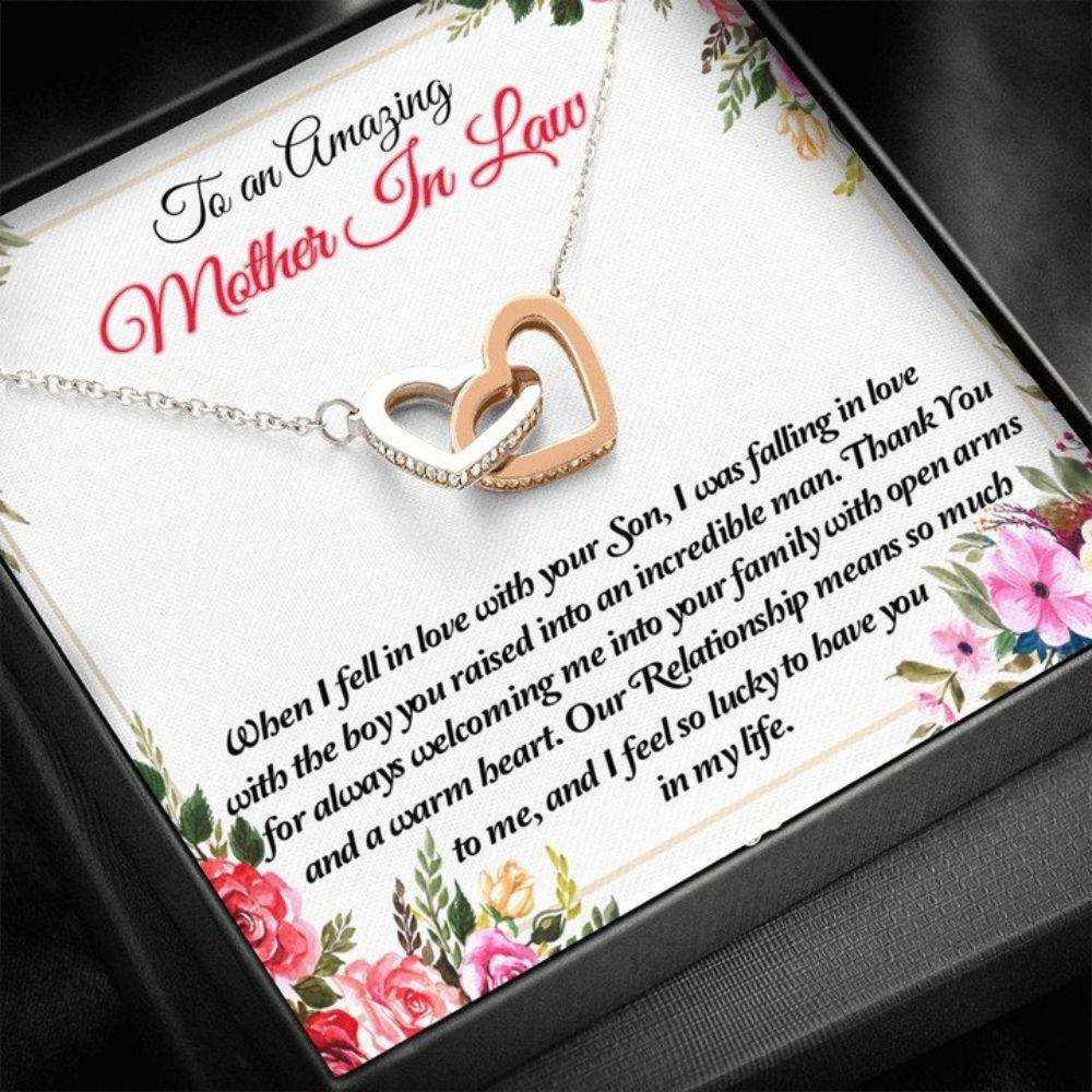 Mother-In-Law Necklace, Mothers Day Necklace To An Amazing Mother In Law Thank You Gifts for Mother In Law Rakva