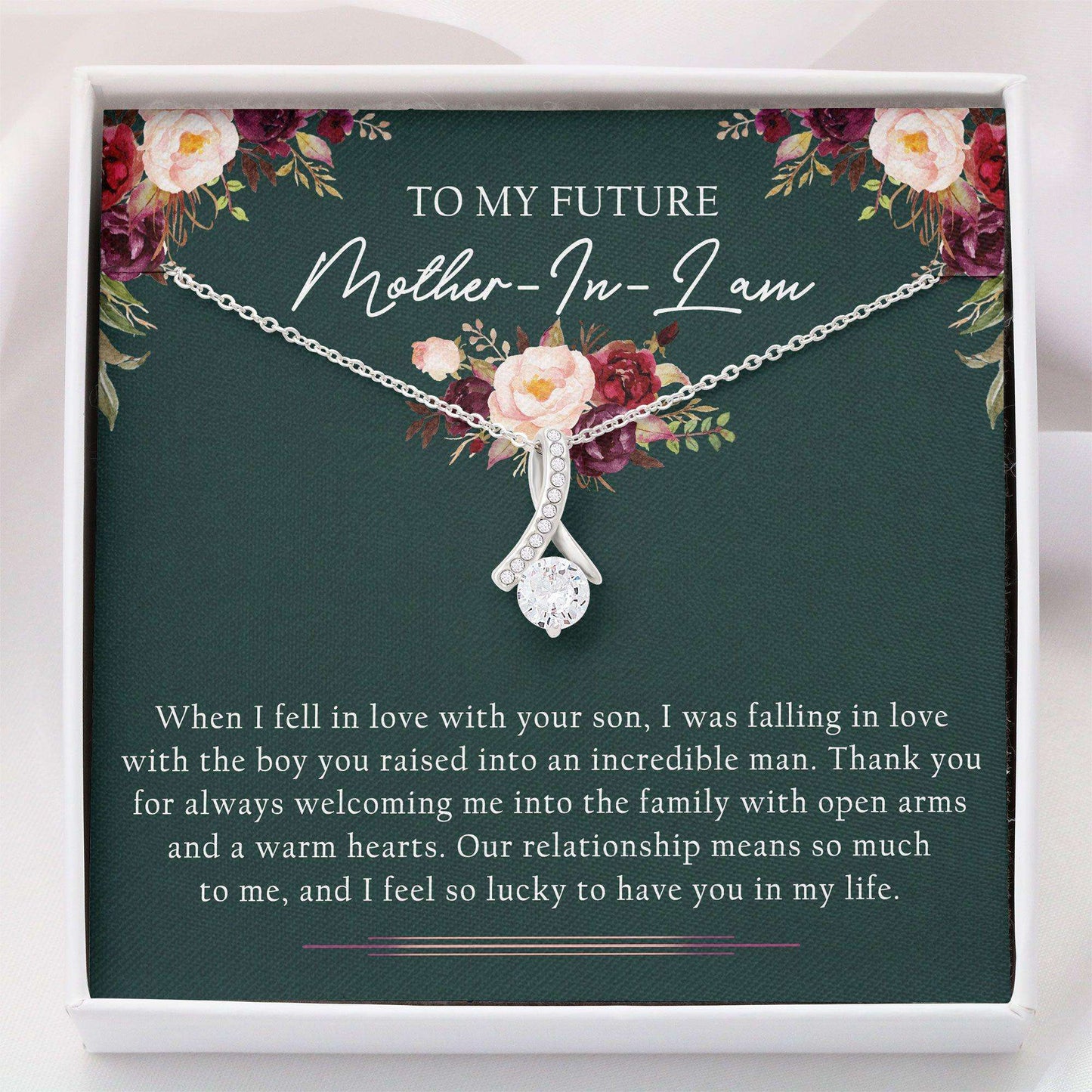 Mother-In-Law Necklace, My Future Mother-In-Law Necklace “ Mothers Day Necklace Alluring Beauty Necklace Gifts for Mother (Mom) Rakva