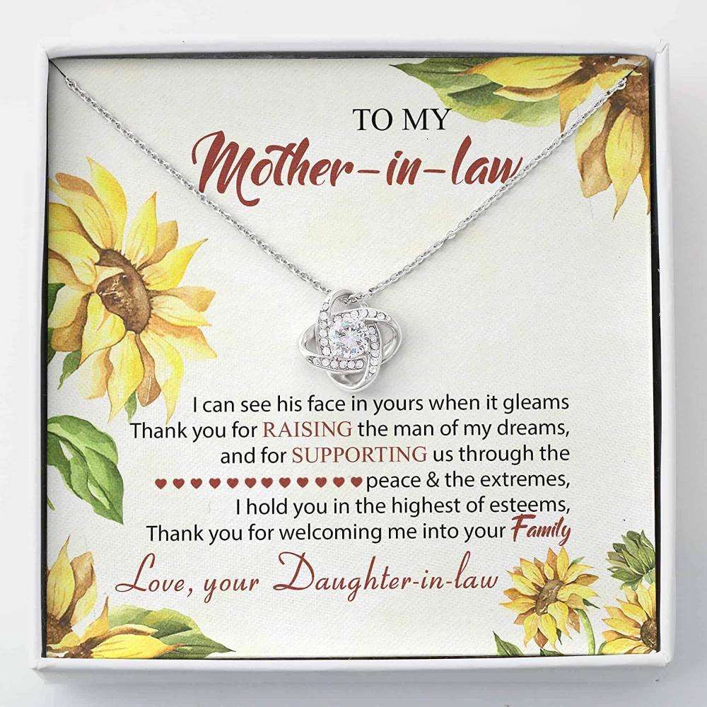 Mother-In-Law Necklace, Necklace For Mother In Law “ To My Mother-In-Law Gift Mothers Day Gifts for Mother (Mom) Rakva