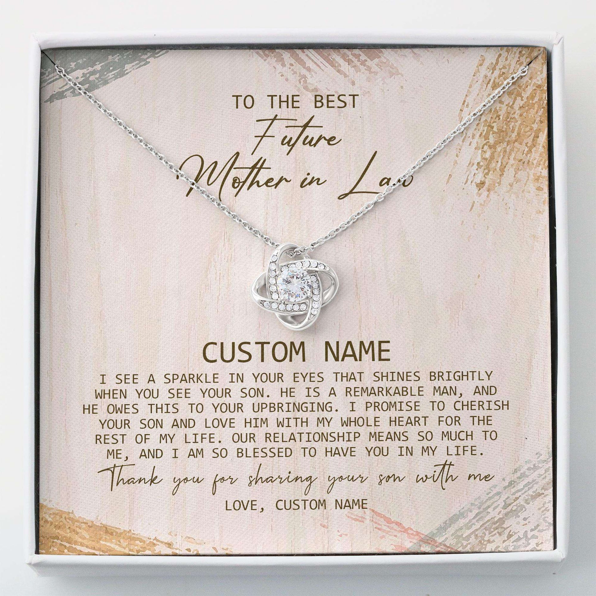 Mother-In-Law Necklace, Necklace Future Mother In Law Wedding Gift “ Bride To Mother In Law Gift “ Lk Gifts for Mother (Mom) Rakva