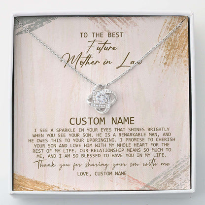 Mother-In-Law Necklace, Necklace Future Mother In Law Wedding Gift “ Bride To Mother In Law Gift “ Lk Gifts for Mother (Mom) Rakva