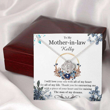 Mother-In-Law Necklace, Personalized Necklace Mother-In-Law Gift, Mother Of The Groom Necklace, Wedding Gift Custom Name Gifts for Mother (Mom) Rakva