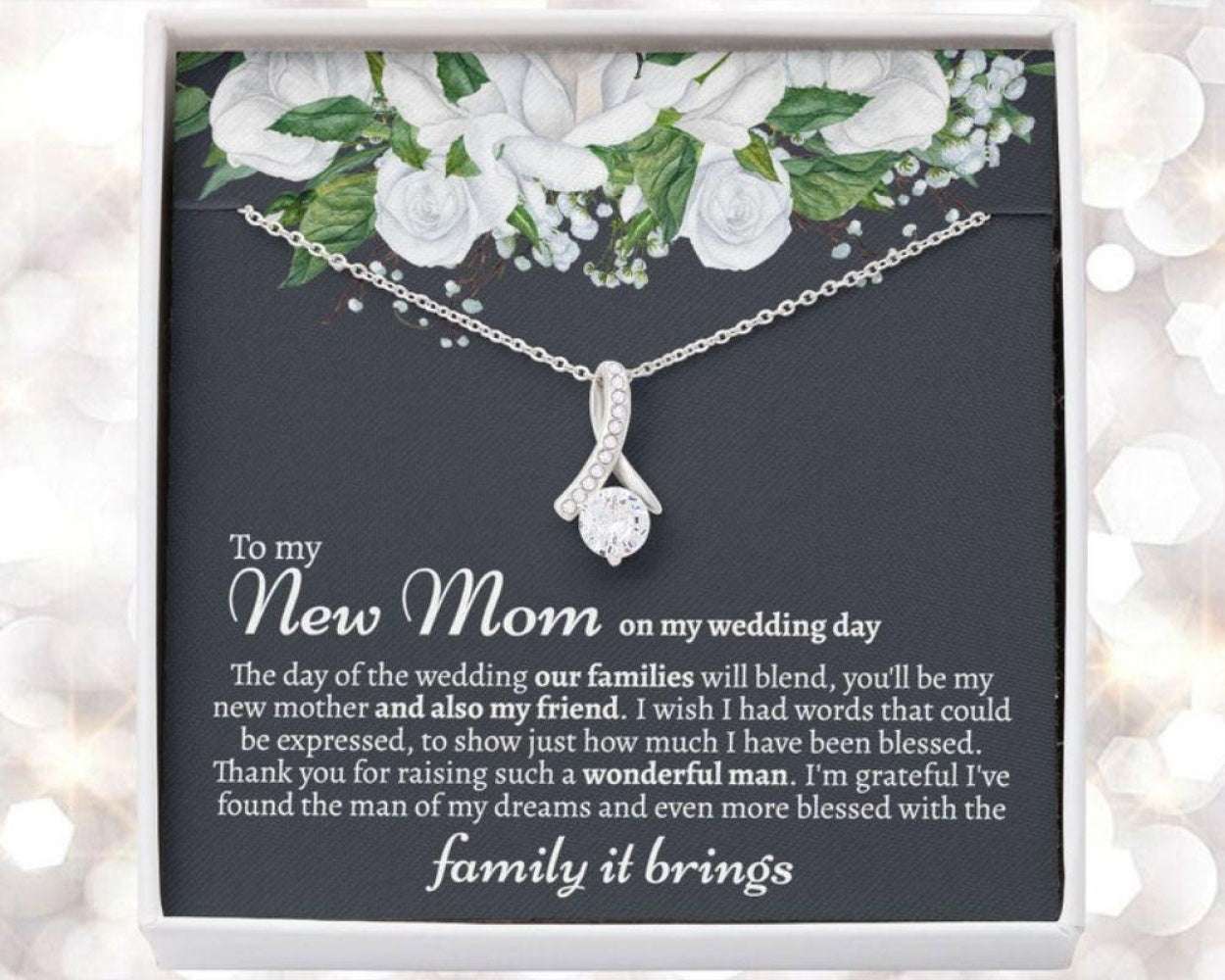 Mother-In-Law Necklace, Sentimental Mother In Law Wedding Gift From Bride, Mother Of The Groom Necklace, Future Mother In Law Wedding Gift Gifts for Mother (Mom) Rakva