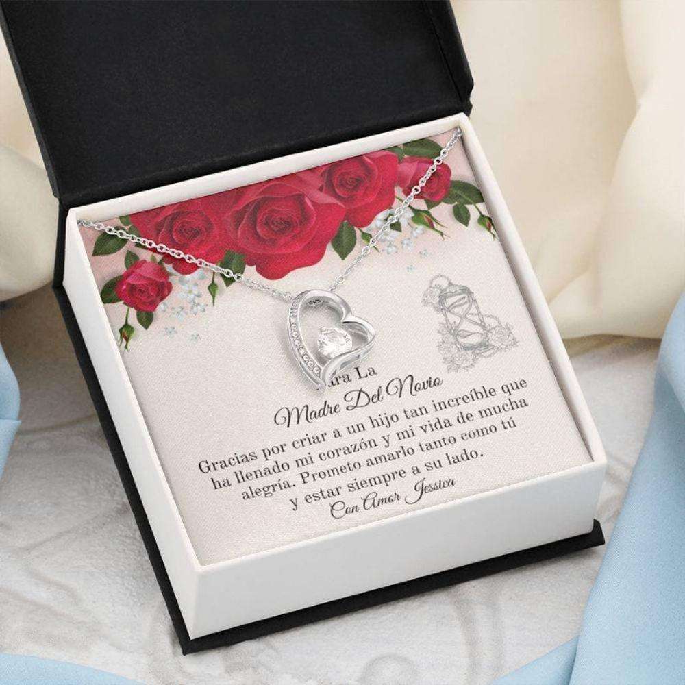 Mother-In-Law Necklace, Spanish Mom Of Groom Necklace Gift “ Groom To Suegra “ Amor Madre Del Novio “ Collar Boda Suegra Gifts for Mother (Mom) Rakva