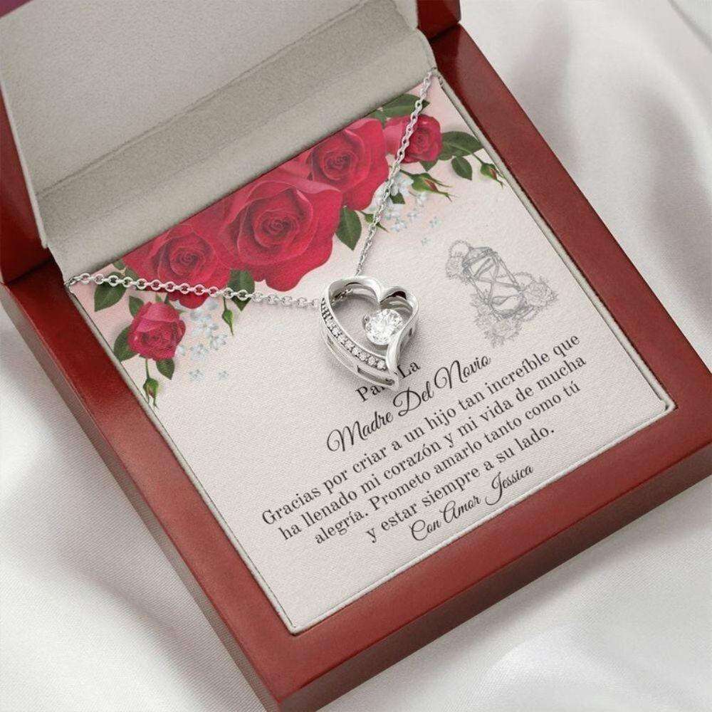 Mother-In-Law Necklace, Spanish Mom Of Groom Necklace Gift “ Groom To Suegra “ Amor Madre Del Novio “ Collar Boda Suegra Gifts for Mother (Mom) Rakva