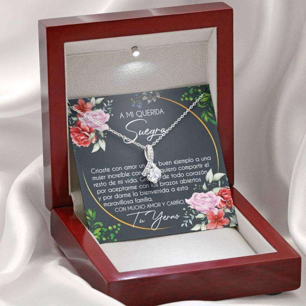 Mother-In-Law Necklace, Suegra Gift, Regalo Para Mi Suegra, Spanish Mother-In-Law Gift From Son-In-Law, Madre Del Marido, Suegra Necklace Gifts for Mother (Mom) Rakva