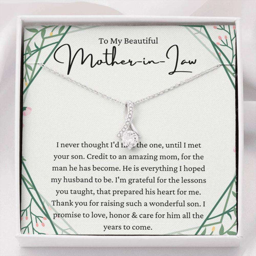 Mother-In-Law Necklace, To My Beautiful Mother-In-Law Necklace, Gift From Daughter-In-Law, Birthday Gift Gifts For Daughter Rakva