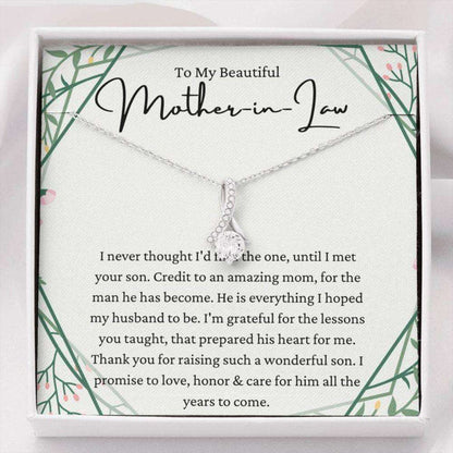 Mother-In-Law Necklace, To My Beautiful Mother-In-Law Necklace, Gift From Daughter-In-Law, Birthday Gift Gifts For Daughter Rakva