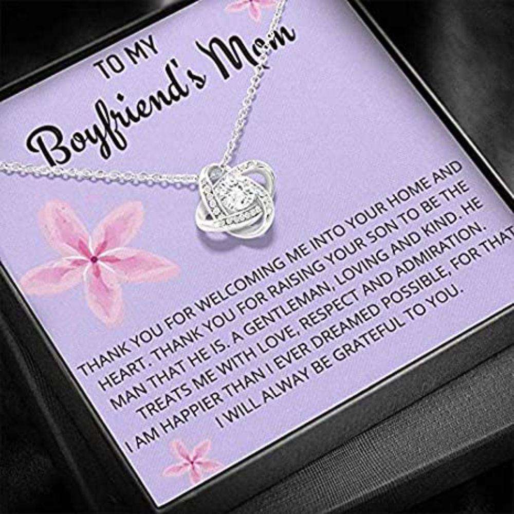 Mother-In-Law Necklace, To My Boyfriend’S Mom Gifts Necklace, Gift For Future Mother-In-Law Gifts for Mother (Mom) Rakva