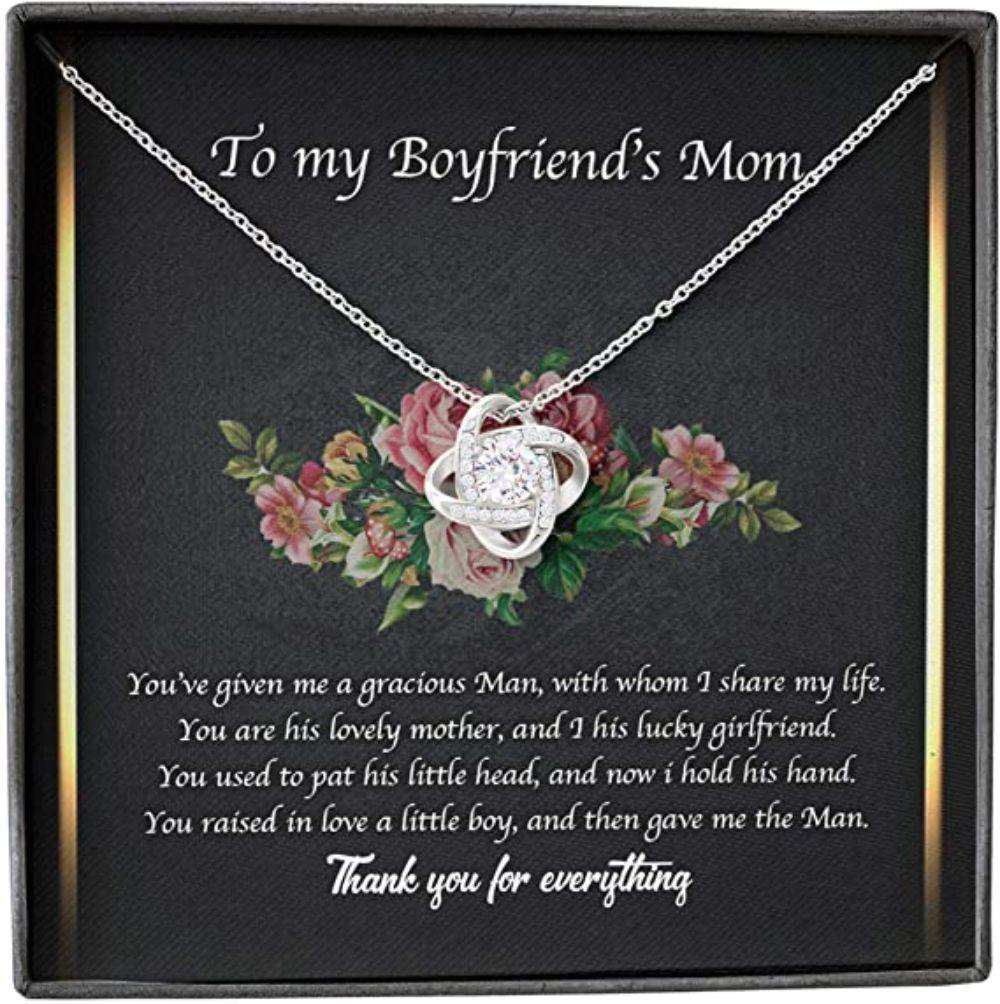 Mother-In-Law Necklace, To My Boyfriend’S Mom Necklace Gift From Girlfriend Gifts for Mother (Mom) Rakva