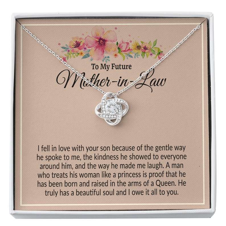 Mother-In-Law Necklace, To My Future Mother In Law Gift For Christmas, Gift For Boyfriend’S Mom, Boyfriend’S Mom Gift, Christmas Necklace Gifts for Mother In Law Rakva