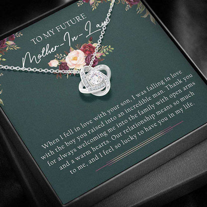 Mother-In-Law Necklace, To My Future Mother-In-Law Love Knots Necklace Gift Gifts for Mother (Mom) Rakva