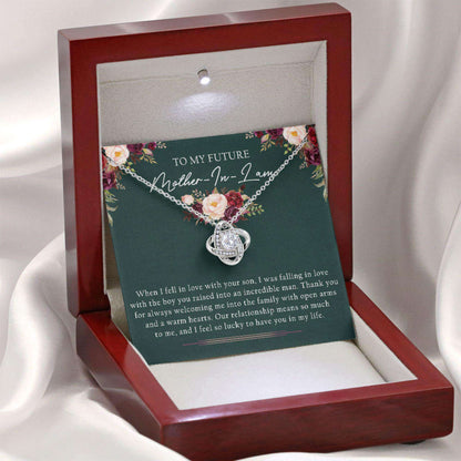 Mother-In-Law Necklace, To My Future Mother-In-Law “ Love Knots Necklace Gifts for Mother (Mom) Rakva