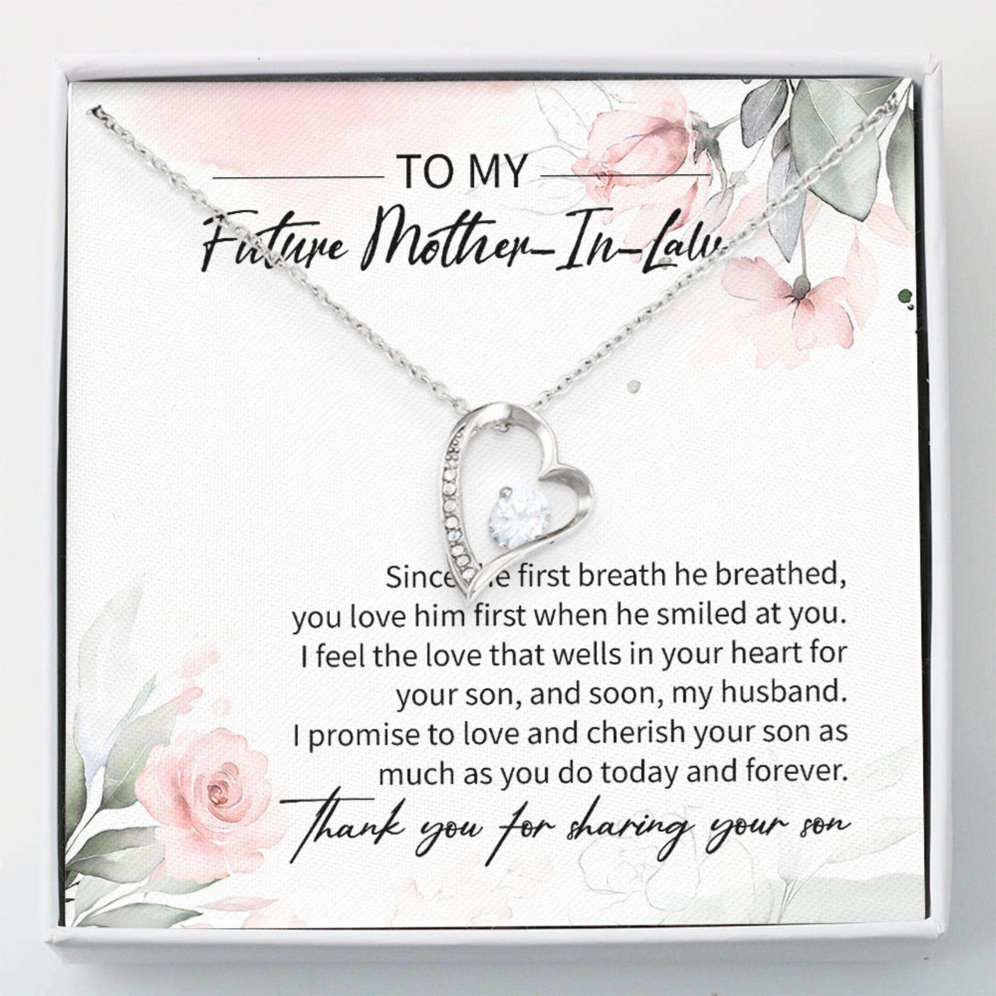 Mother-In-Law Necklace, To My Future Mother-In-Law Mother Day Forever Love Necklace Gifts for Mother (Mom) Rakva