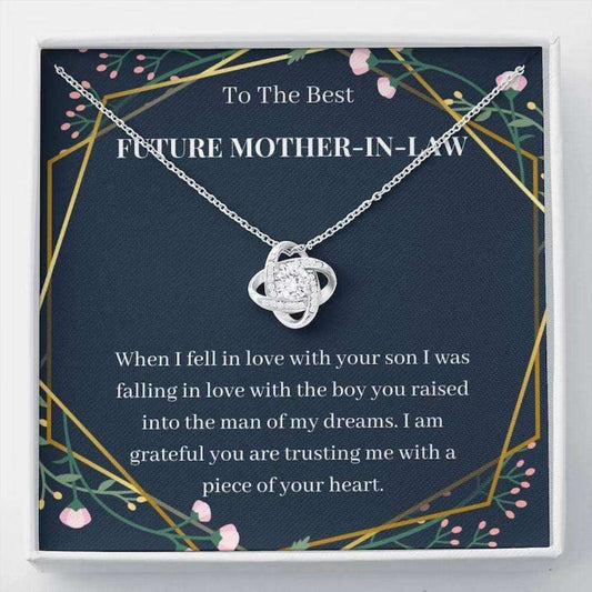 Mother-In-Law Necklace, To My Future Mother-In-Law Necklace Gift From Bride, The Boy You Raised, Bonus Mom Gift Gifts for Mother (Mom) Rakva