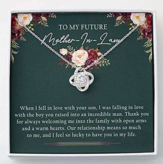 Mother-In-Law Necklace, To My Future Mother-In-Law Necklace Gift “ Thank You For Always Welcome Me Into The Family Gifts for Mother (Mom) Rakva