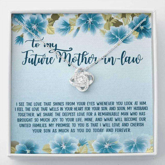 Mother-In-Law Necklace, To My Future Mother-In-Law Necklace I Will Love And Cherish Your Son Gifts for Mother (Mom) Rakva