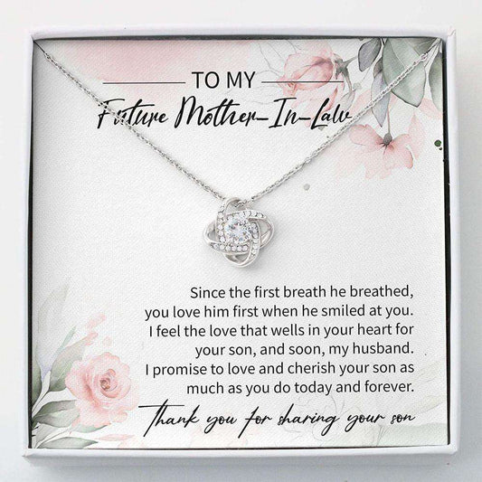 Mother-In-Law Necklace, To My Future Mother-In-Law Necklace Love Knots Gifts for Mother (Mom) Rakva