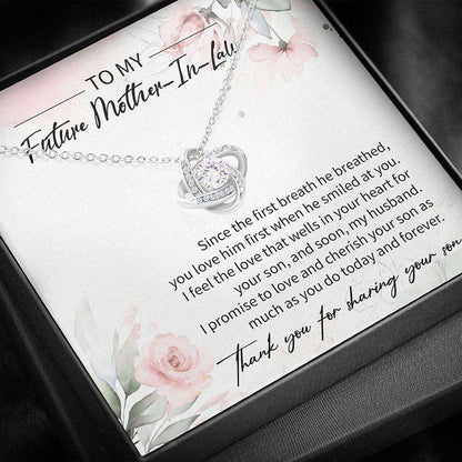 Mother-In-Law Necklace, To My Future Mother-In-Law Necklace Love Knots Gifts for Mother (Mom) Rakva