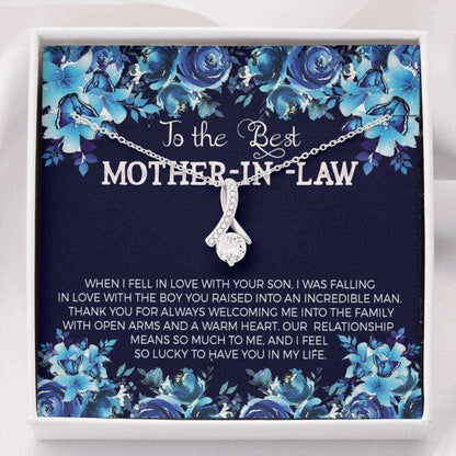 Mother In Law Necklace, To My Mother In Law Card On Our Wedding Day, Mother In Law Gift From Bride, Mother In Law Necklace Gifts for Mother In Law Rakva