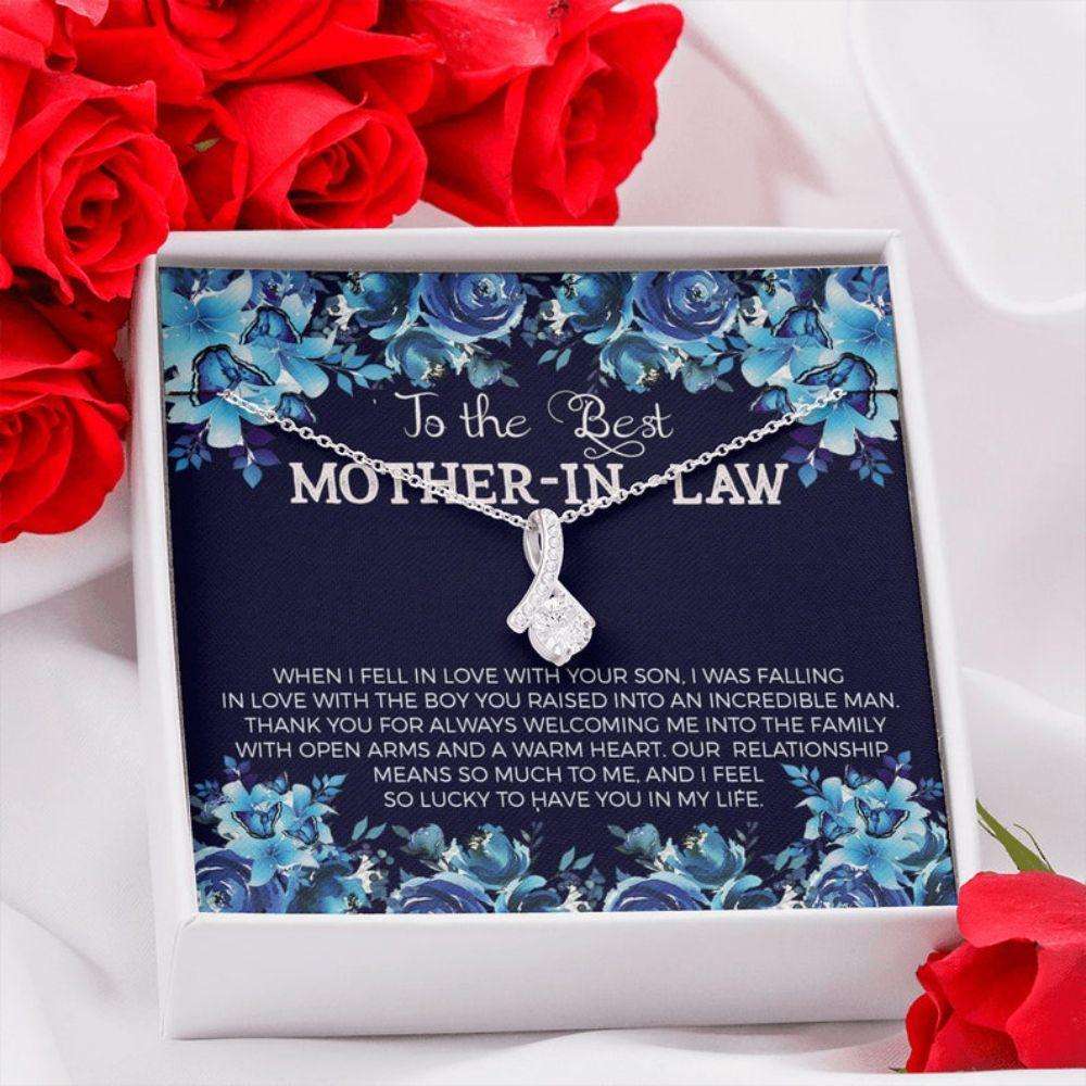 Mother In Law Necklace, To My Mother In Law Card On Our Wedding Day, Mother In Law Gift From Bride, Mother In Law Necklace Gifts for Mother In Law Rakva